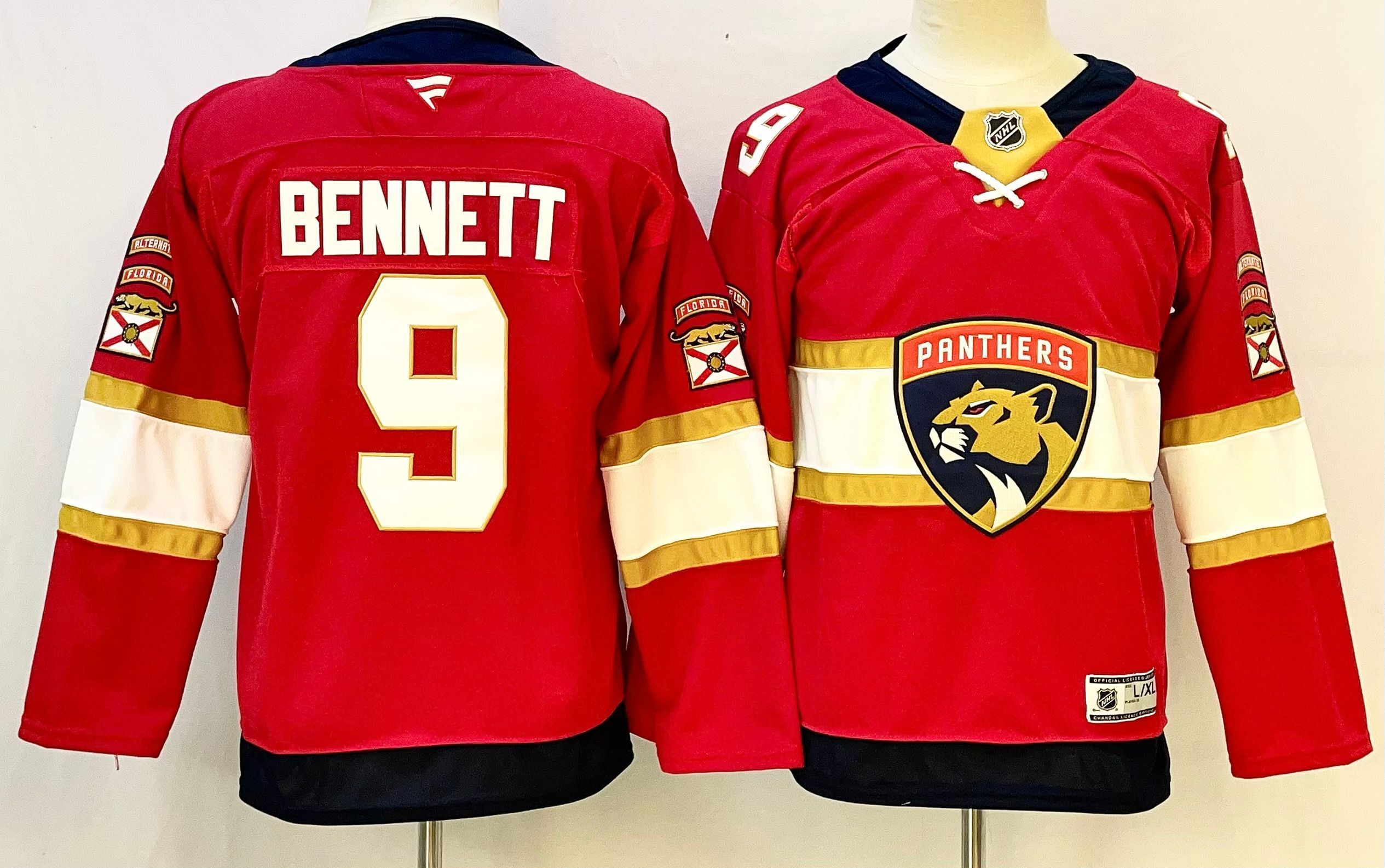Youth Florida Panthers #9 Bennett Red 2026 Adidias NHL Jersey style 001